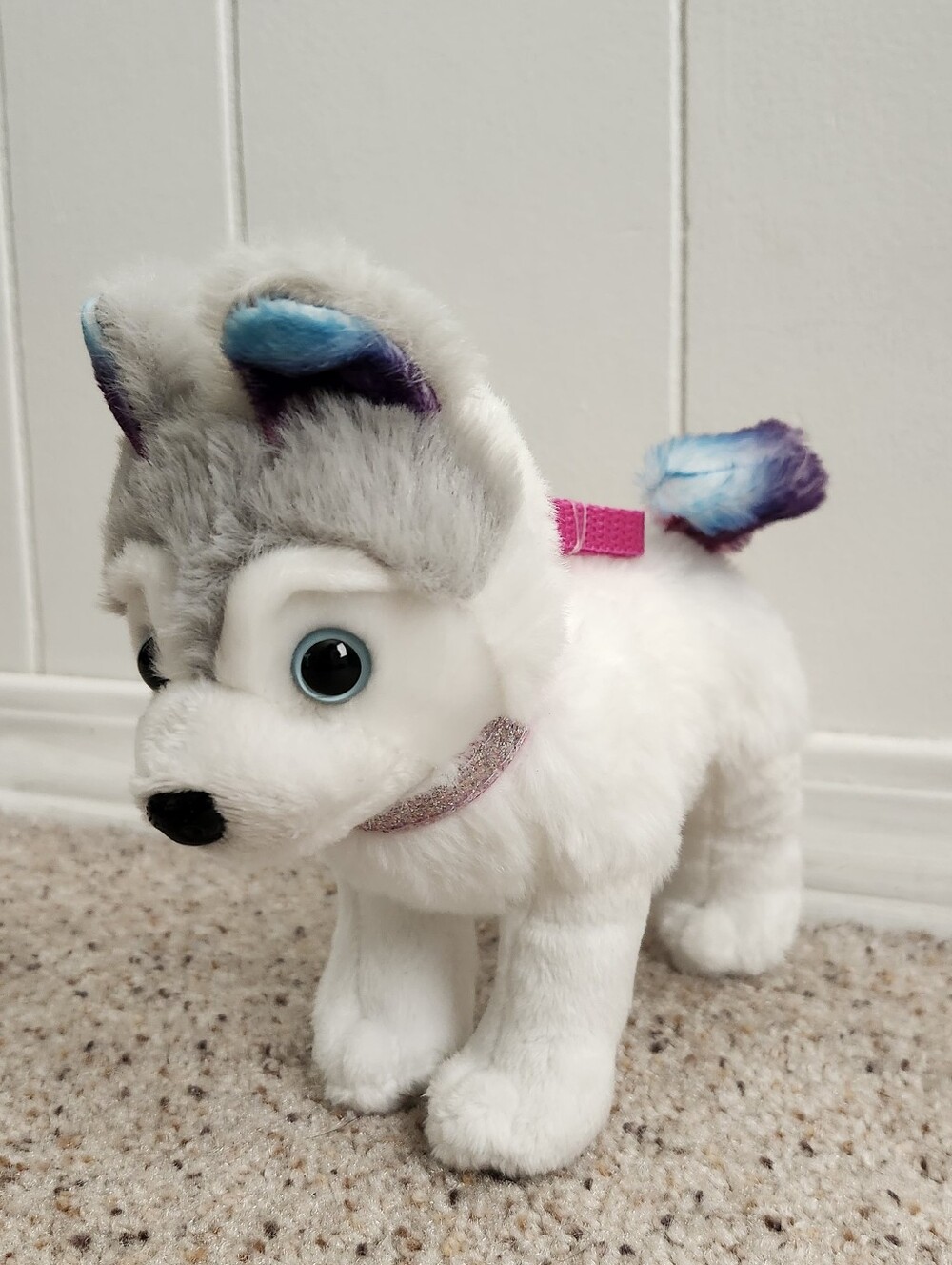 Our Generation Doll White and Gray Husky Puppy Stuffed Animal